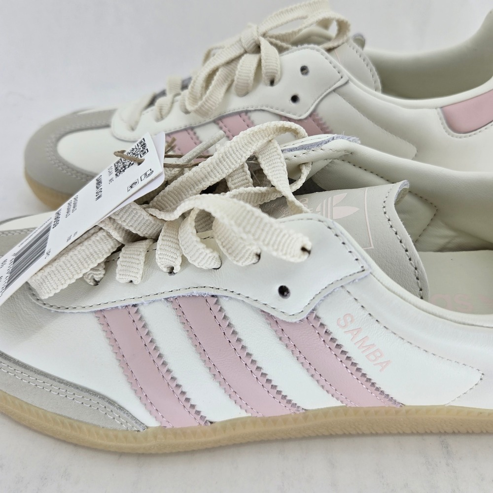 Adidas Samba OG W Off White Pink Sand Strata Gum Sole Sneakers IH9059 Womens 8 - Picture 12 of 15